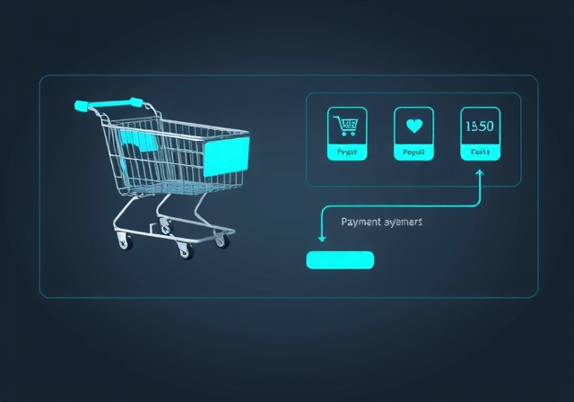 E-commerce solutions development illustration